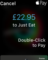 Payment confirmation for a purchase from macOS using Apple Watch.